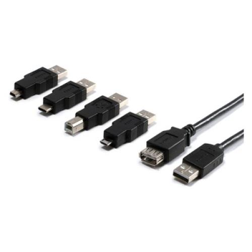 Philips 6' USB 2.0 Universal Kit with USB-C - Black