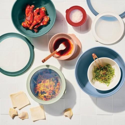 12pc (set of 6) Plastic Mixing Bowl Set with Lids - Figmint™