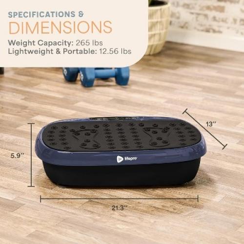 Lifepro HexaPlate Lite Vibration Plate Exercise Machine – Full-Body Vibrating Platform for Weight Loss, Recovery & Home Fitness Training