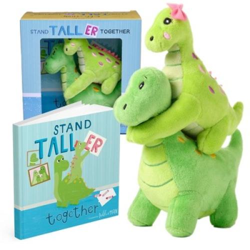 Tickle & Main 3 Pcs New Big Brother Gift for Boys, Includes Big Brother/Little Sister Dinosaur Stuffed Animals and Storybook