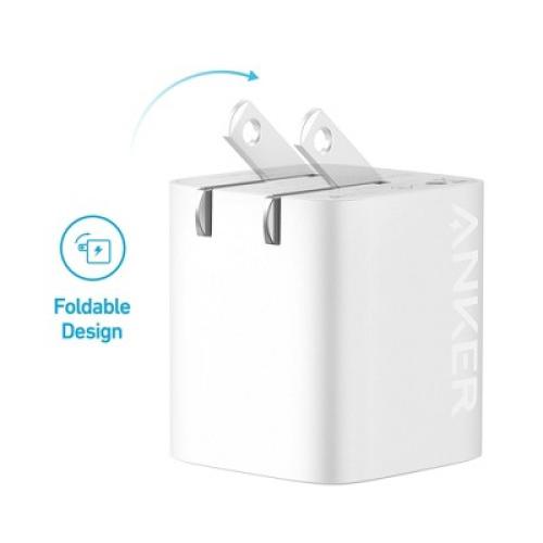 Anker 2 Port 33W Wall Charger with 6' USB-C to USB-C Cable - White
