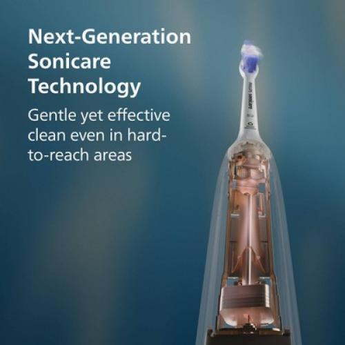 Philips Sonicare 6500 Rechargeable Electric Toothbrush with Travel Case and 2 Brush Heads - Light Pink