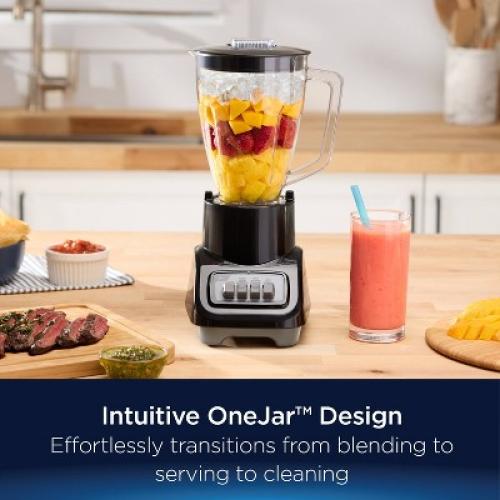 Oster Turbo 5-Speed Countertop Blender Black: Licuadora Oster, Glass Jar, 1400W, Dishwasher-Safe, 6-Cup Capacity