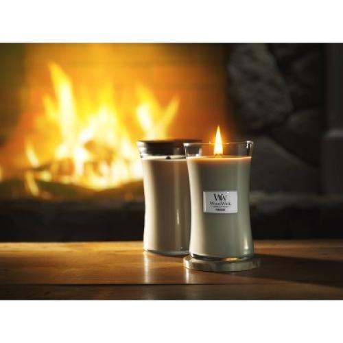 21.5oz Large Hourglass Jar Candle Fireside - WoodWick