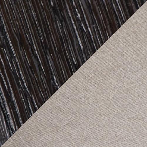 Lumisource Gemma Swivel Accent Chair In Sand Fabric/Espresso Wood