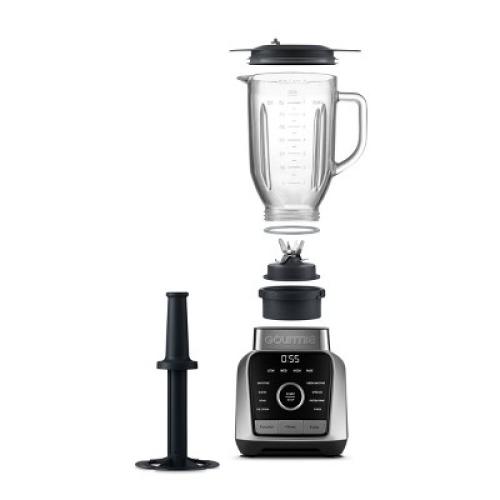 Gourmia Digital Blender with 8 Total Blend Programs, 4 Speeds & Round-Plated Tamper Gray