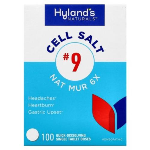 Hyland's Naturals Cell Salt #9, Nat Mur 6X, 100 Quick-Dissolving Single Tablet Doses