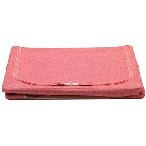 Sorbus Jumbo Foldable Storage Box - Metal Frame, Oxford Fabric with Clear Window & Handles - for Bedding Linen, Clothing & More (Pink)