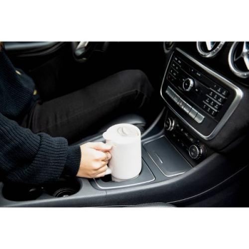 Ello Commute 18oz Ceramic Travel Mug Black: Microwave & Dishwasher Safe, Portable Drinkware for Hot/Cold Beverages