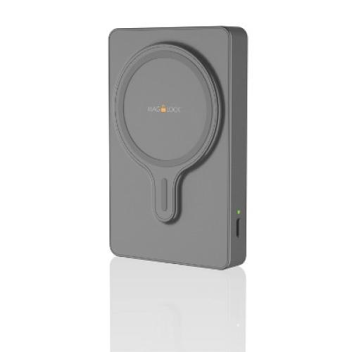 myCharge Maglock 6k 6000mAh/12W Wireless Charger   USB-C Port Power Bank – Graphite Gray