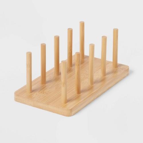 Wood 4 Slot Cutting Board Pan Lid Organizer Yellow - Brightroom™ ‼️one piece is broken ‼️