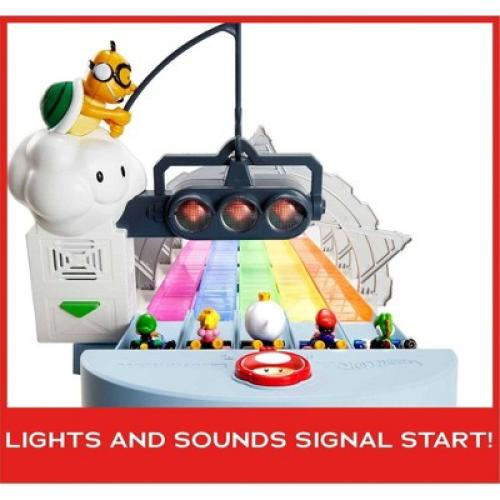 Hot Wheels Nintendo Mario Kart Rainbow Road Raceway Track Set 30 Piece with 2 1:64 Scale Vehicles - Target Exclusive