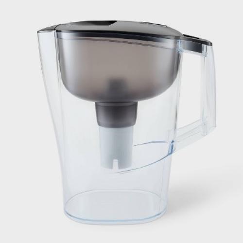 Water Filtration Pitcher Black 10 Cup Capacity - up&up™: Dishwasher-Safe, 2 Filters, Electronic Change-Filter Indicator