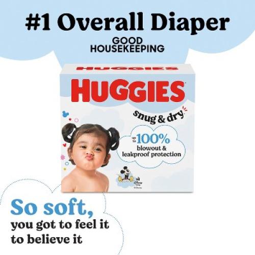 Huggies Snug Dry Diapers   -Size 8 - 48ct