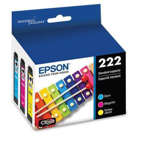 Epson T222 Color Combo Ink Cartridges, Standard Capacity