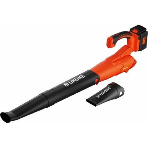 Ukoke Powerful 40V Brushless Cordless Blower (130 MPH / 550 CFM),for Blowing Snow Debris, Leaves, and Dust 2.0Ah Battery and Charger Included, Orange