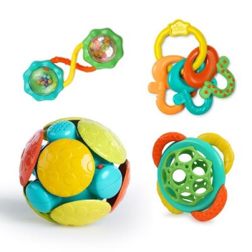 Oball Catch Me Smile Teethers Baby Toy Gift Set - 4pc