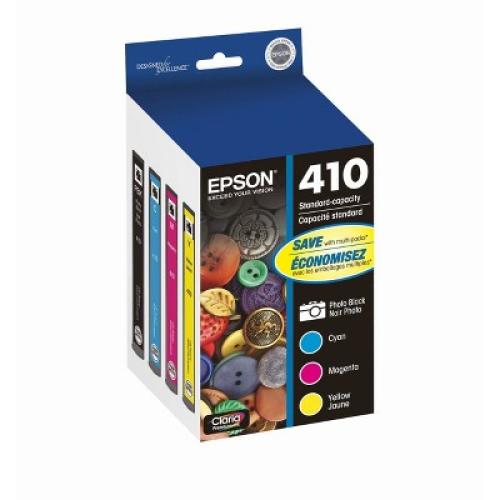 Epson 410 4pk Combo Ink Cartridges - Black/Cyan/Magenta/ Yellow (T410520-CP)