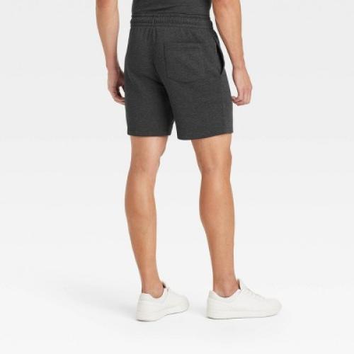 Size M Men's Every Wear 7 Ultra Soft Fleece Pull-On Shorts - Goodfellow & Co™ Dark Gray  Midweight, Drawstring Waistband