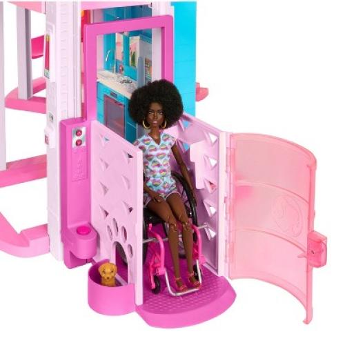 Barbie Dreamhouse Pool Party Doll House with 75+ pc, 3 Story Slide