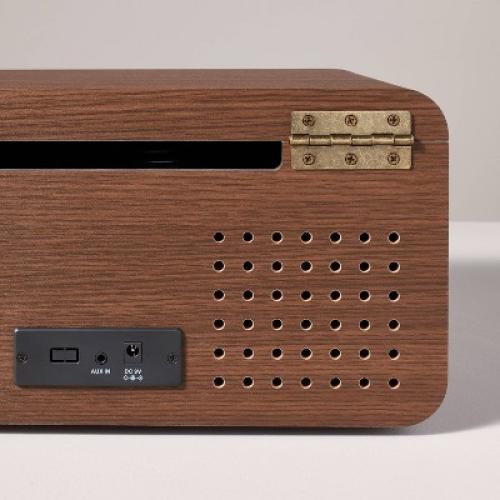 Vintage Style 3-in-1 Vinyl Record Player Wood Grain Finish - Hearth & Hand™ with Magnolia
