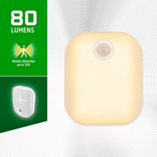 Energizer Rechargeable Lithium Polymer 800 mAh Motion Sensing Puck Light: LED Tap Light for Closet, White