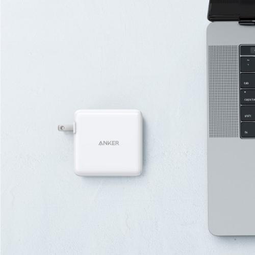 Anker PowerPort  Atom III 45W USB-C / 15W USB-A Dual Port Wall Charger - White and Gray