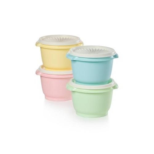 Tupperware 30pc Heritage Get it All Food Storage Container Set Vintage Pastel: Stackable, Dishwasher-Safe MAY HAVE MISSING PIECES