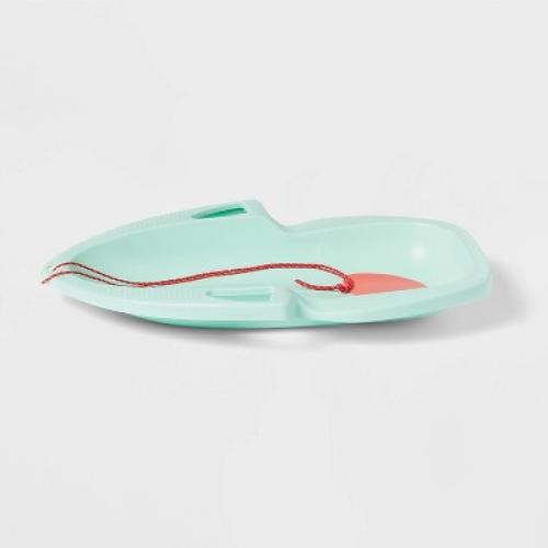 39 Plastic Sled with Rope and Pad Aqua - Sun Squad™
