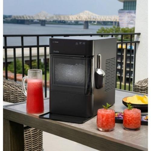 GE Appliances Opal 2.0 Ultra Nugget Ice Maker with Scale Inhibiting Filter Black