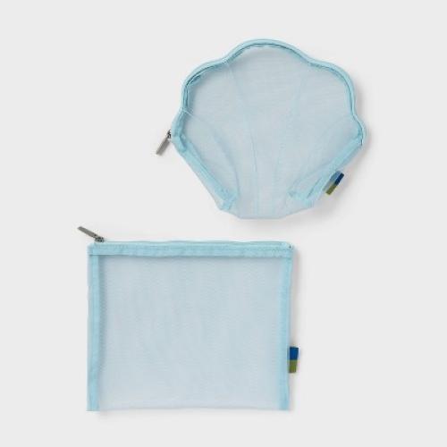2pk Mesh Shell Pouch Packing Bag - Open Story™ Blue