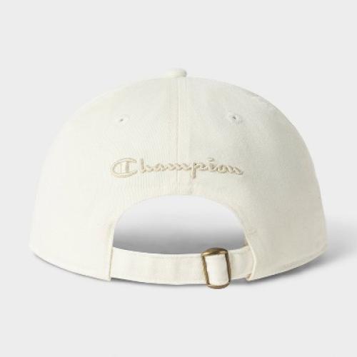 Champion Adult Pigment-Washed Twill Baseball Hat - White
