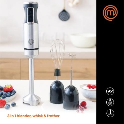 MasterChef® 400-Watt Stainless Steel Hand Blender in Black