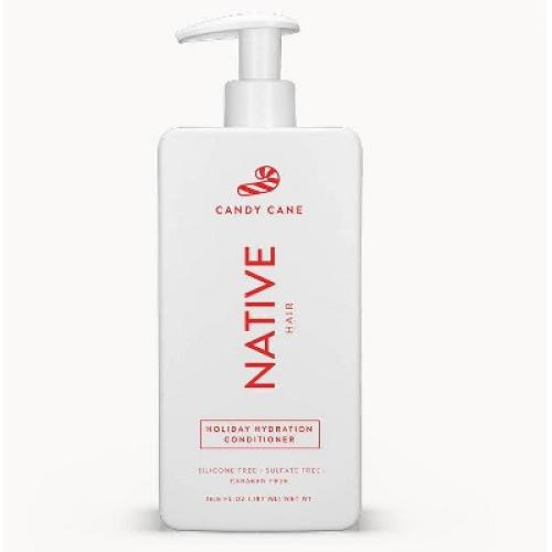 Native Vegan Candy Cane Natural Holiday Hydration Conditioner, Clean, Sulfate, Paraben and Silicone Free