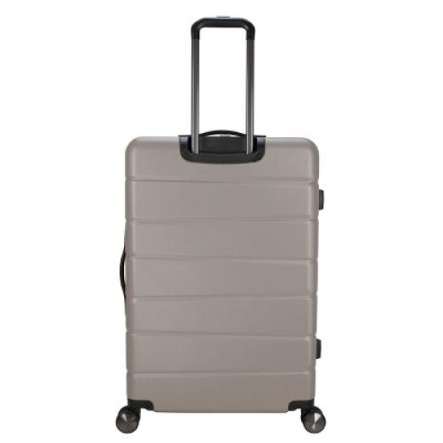 Skyline Hardside Large Checked Spinner Suitcase - Oxford Tan: Telescoping Handle & 8 Wheels ‼️has scratches on the outside ‼️