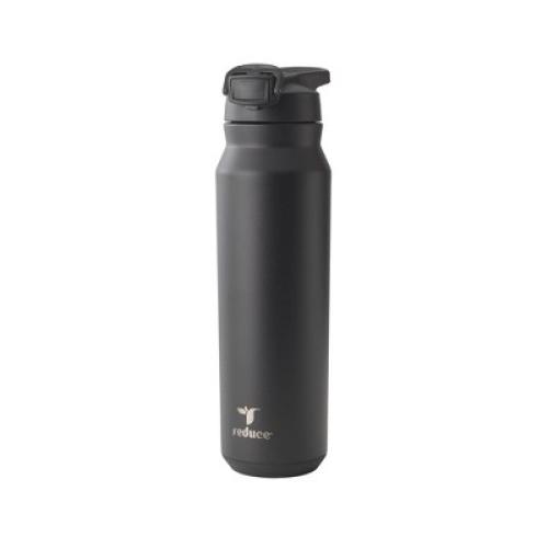 Reduce 32oz Hydrate Pro Vacuum Insulated Stainless Steel Water Bottle Black: Straw  Flip-Top Lid