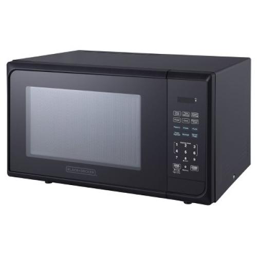 BLACK DECKER 1.1 cu ft 1000W Microwave Oven - Stainless Steel Black