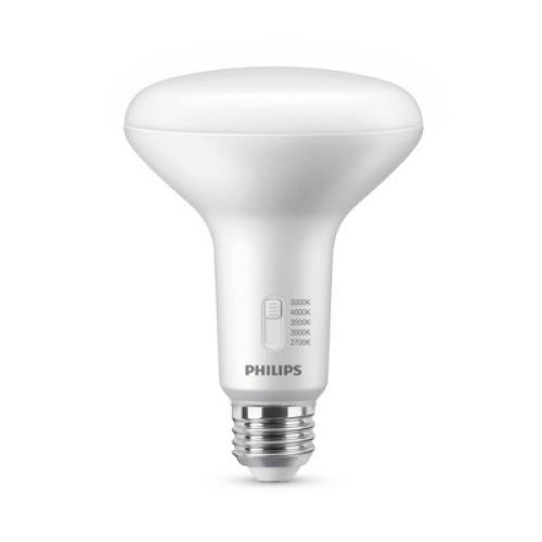 Philips LED Multi-CCT Dip Switch 65W BR30 3P: Dimmable BR30 Light Bulbs, 650 Lumens, E26 Base, 3 Pack, 13.7-Year Life