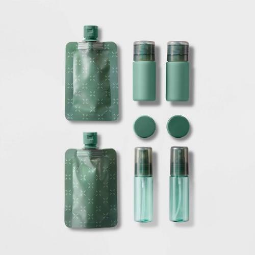 8pc Complete Travel Toiletry Set Dark Ivy - Open Story™ (2 )