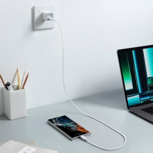 Anker 3' 60W Braided USB-C to USB-C Max Fast Charging Cable - White