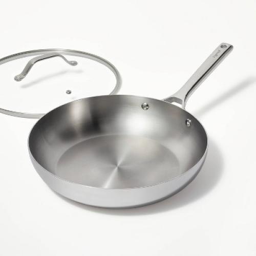 12 Stainless Steel Frypan with Cover Silver - Figmint™MISSING LID
