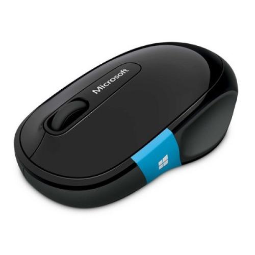 Microsoft Sculpt Comfort Wireless Mouse Black - Bluetooth Connectivity - Windows Touch Tab - 4-Way Scrolling - Scooped Right Thumb - BlueTrack Enabled