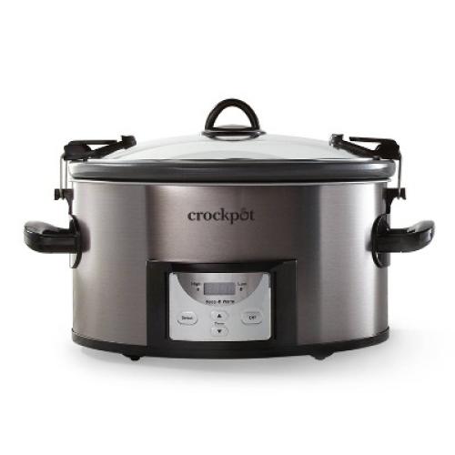 Crock-Pot 7qt Cook & Carry Programmable Easy-Clean Slow Cooker Stainless Steel