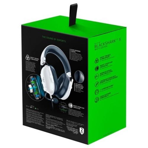 Razer Blackshark V2 X Wired Gaming Headset for PlayStation 4/Nintendo Switch/PC - White