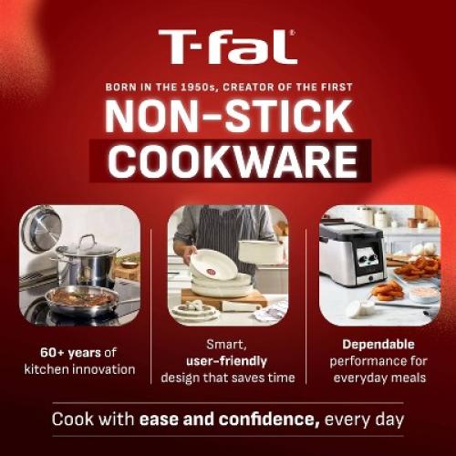 T-Fal Simply Cook 11 Ceramic Nonstick Square Griddle Black