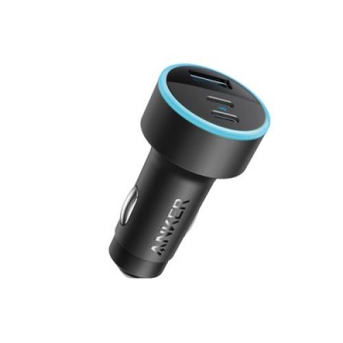 Anker 3-Port 67W Car Charger with 3' USB-C to USB-C Cable - Black