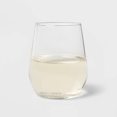 12oz 4pk Glass Atherton Stemless Wine Glasses - Threshold™: Traditional, Dishwasher-Safe, BPA & Lead-Free Drinkware MISSING TWO