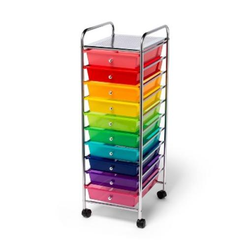 10-Shelf Rolling Cart Rainbow - up&up™