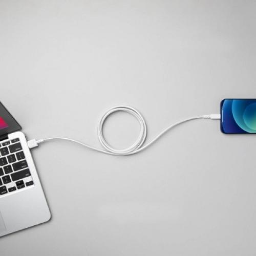 Anker 3' Braided Lightning to USB-A Charging Cable - White