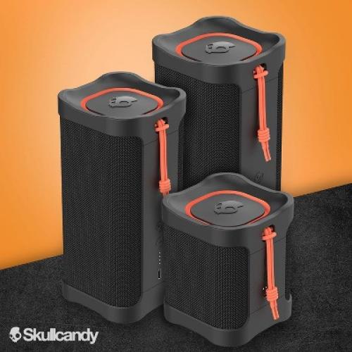 Skullcandy Terrain Wireless Bluetooth Speaker - IPX7 Waterproof Portable Speaker, 14 Hour Battery, Nylon Wrist Wrap, & True Wireless Stereo